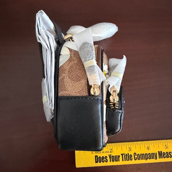 🎀 L@@K! COACH Mini Court Backpack Signature Daisy Print- Brand New with Tags 🎒 - Picture 5 of 9